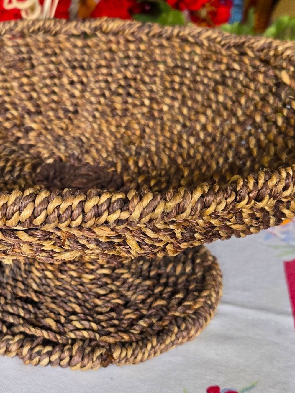Rattan Pedistal Bowl